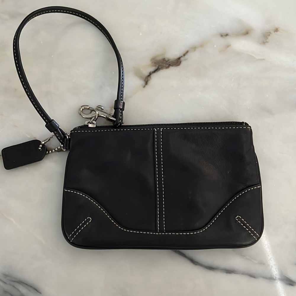 Coach leather wristlet
